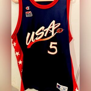 Size (48) L Original Champion Grant Hill Dream Team Jersey! Make Offer!